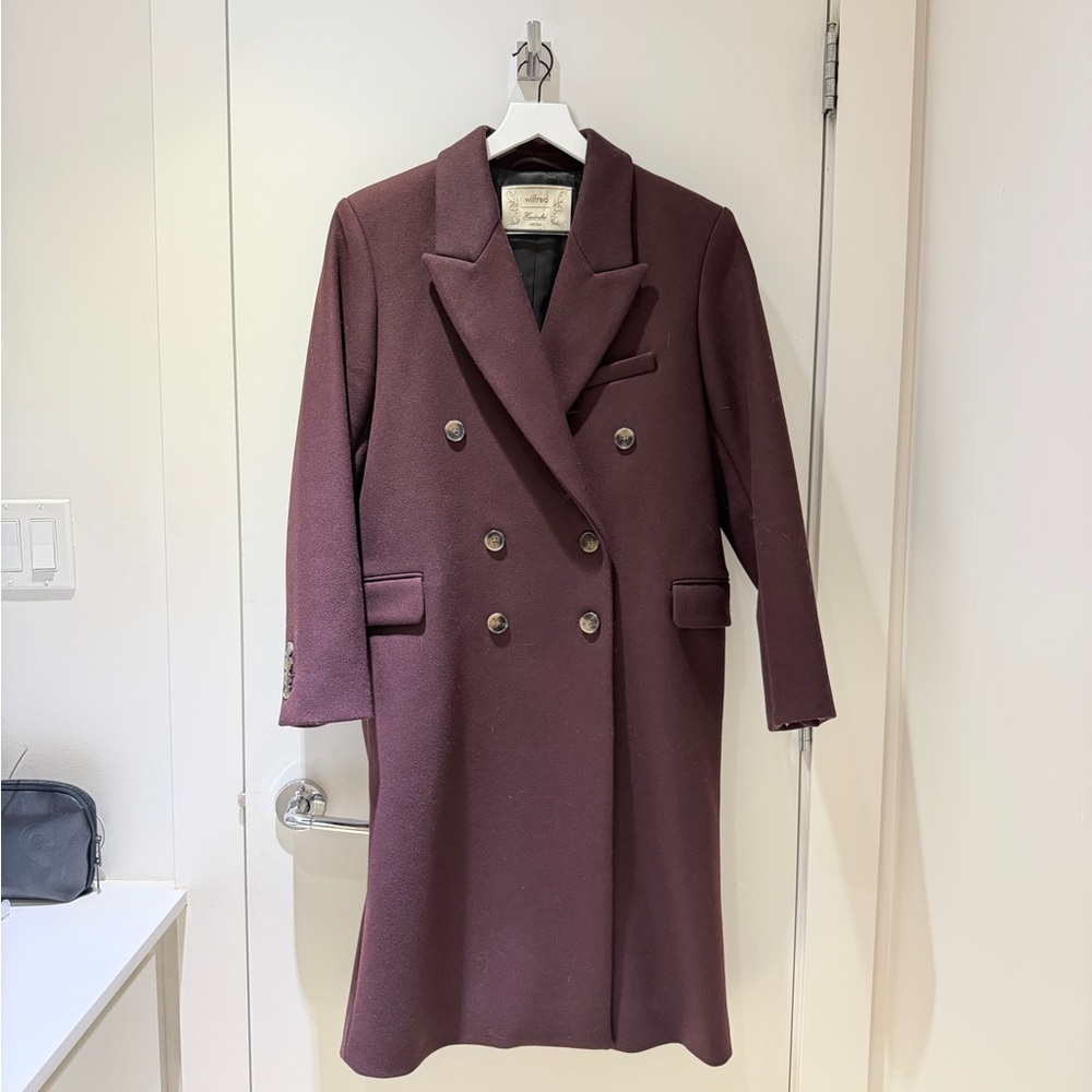 Women's Double-Breasted Brown Coat